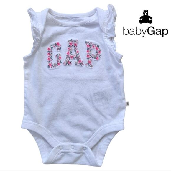 GAP Other - Baby Gap Girls Embroidered Logo Bodysuit 100% Organic Cotton Newborn - 3 Months
